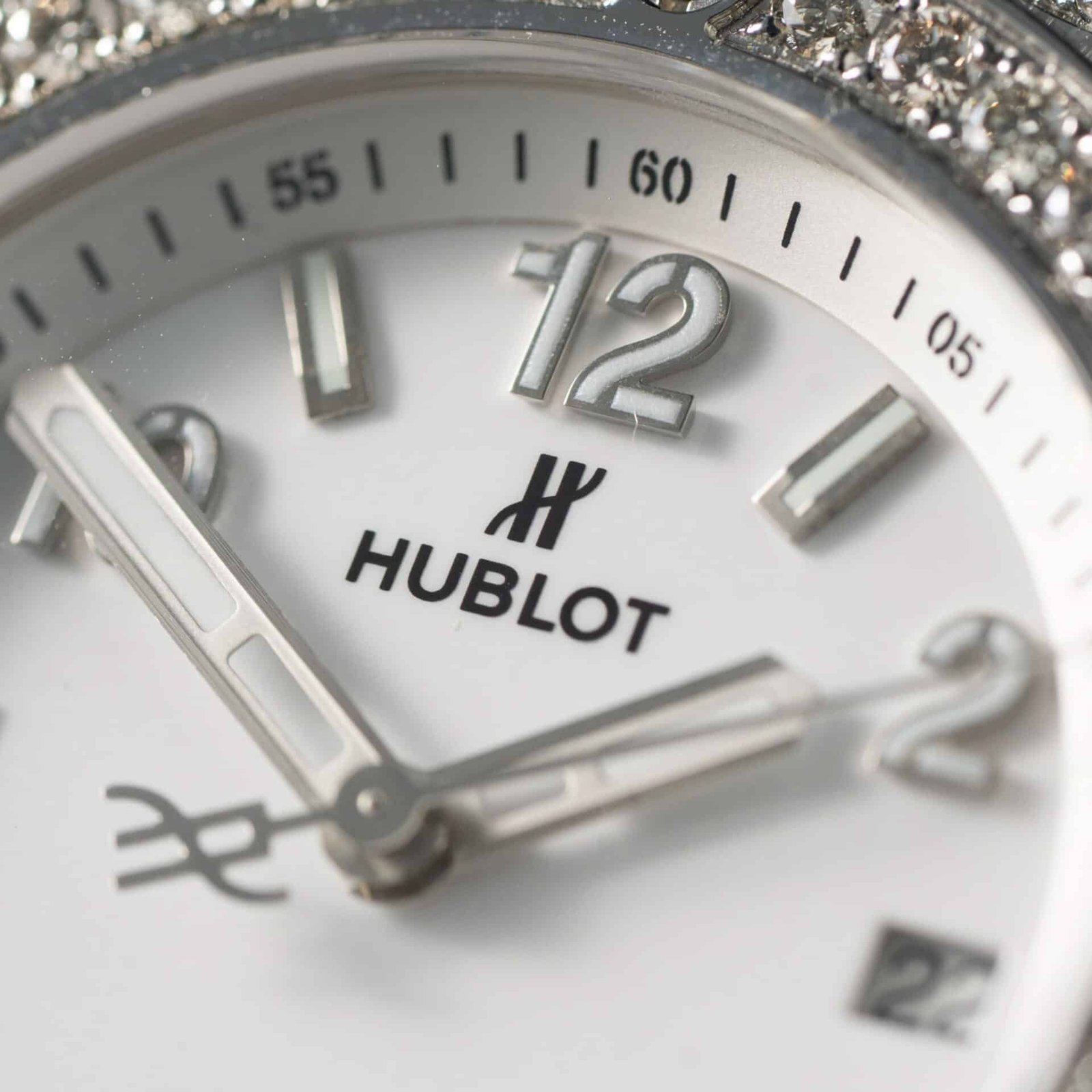 Hublot Big Bang One Click Steel White Pavé Custom Natural Diamonds Best Replica 39mm - 图片 5