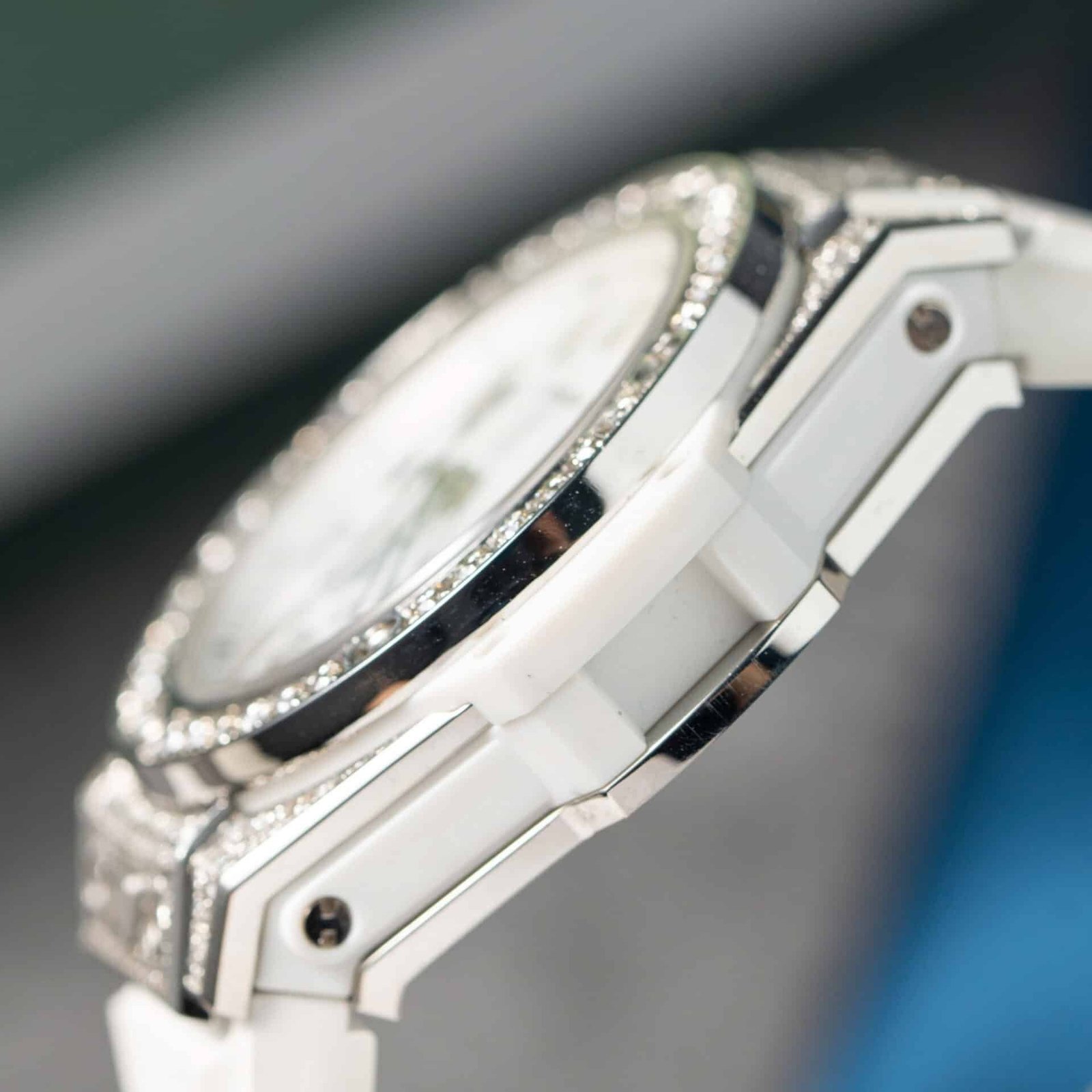 Hublot Big Bang One Click Steel White Pavé Custom Natural Diamonds Best Replica 39mm - 图片 7