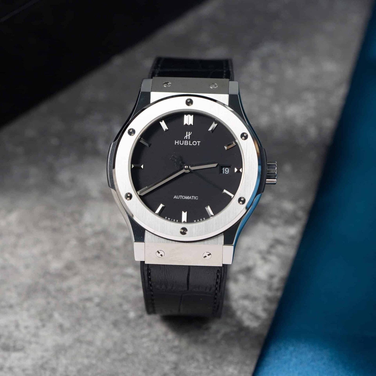 Hublot Classic Fusion Titanium Black Dial Best Replica JJF 42mm