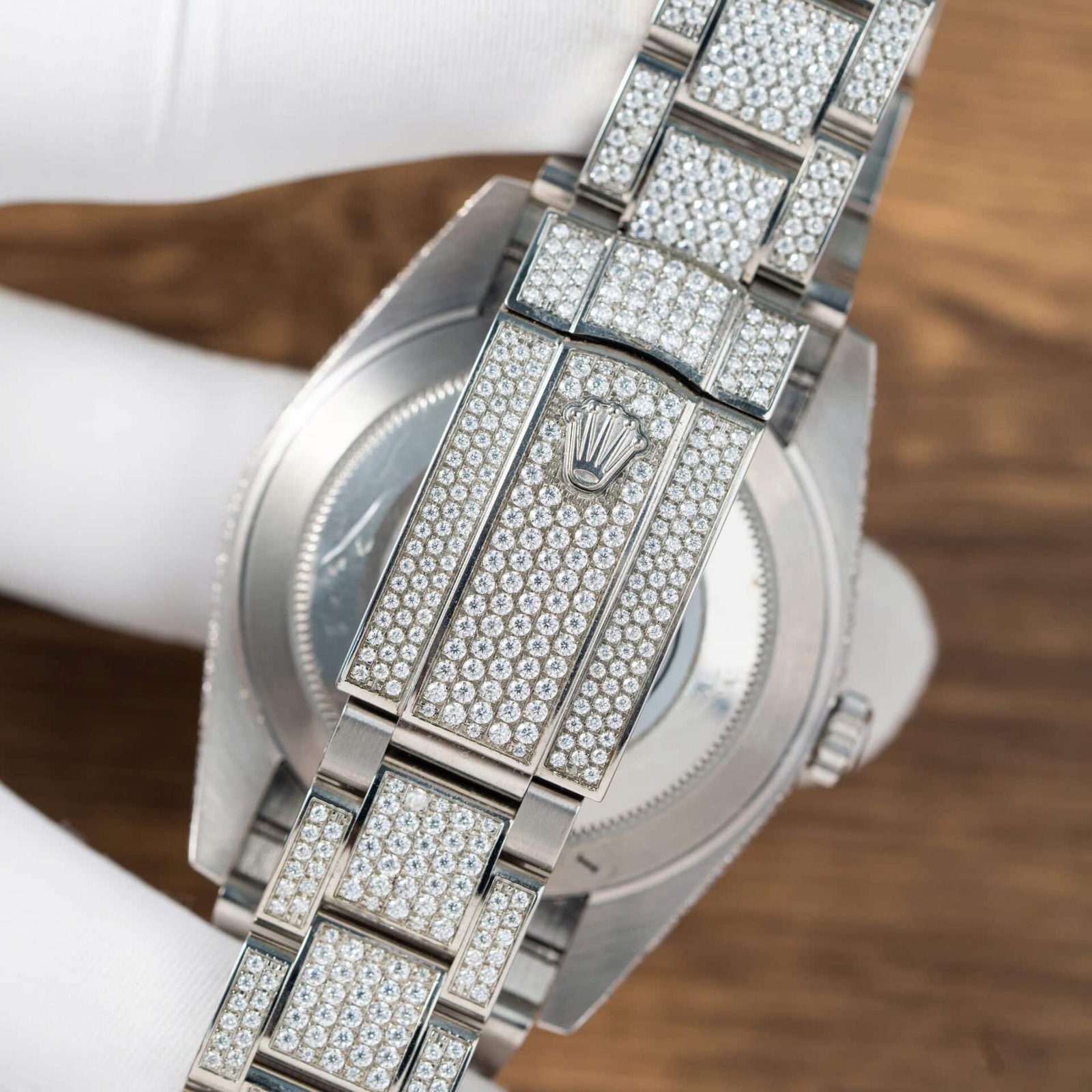 Rolex Datejust Blue Luminous Dial Iced Out Moissanite Best Replica 41mm - 图片 11
