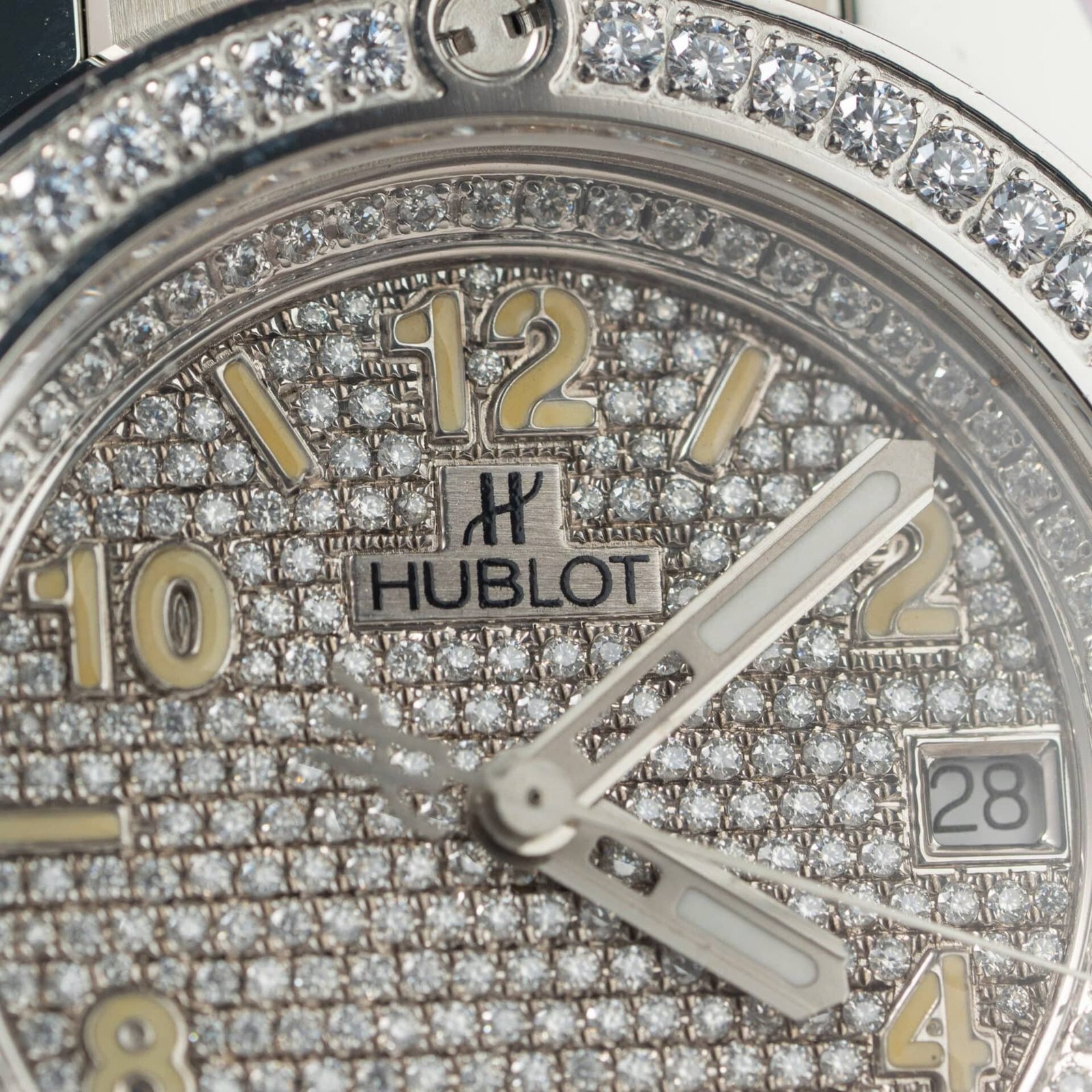 Hublot Big Bang One Click Steel Black Custom Moissanite Dial & Bezel Best Replica 39mm - 图片 4