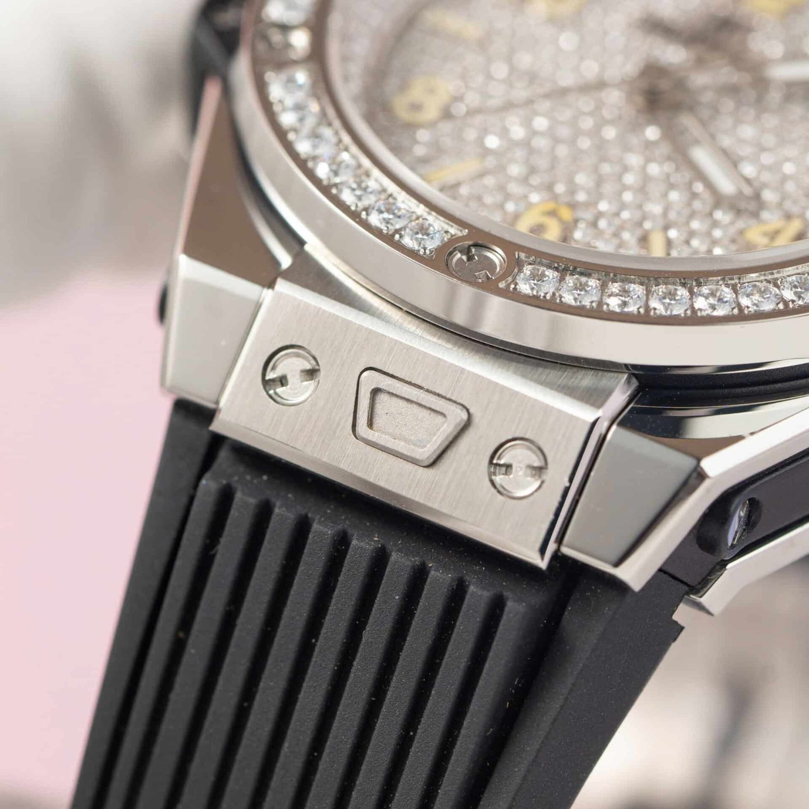 Hublot Big Bang One Click Steel Black Custom Moissanite Dial & Bezel Best Replica 39mm - 图片 6