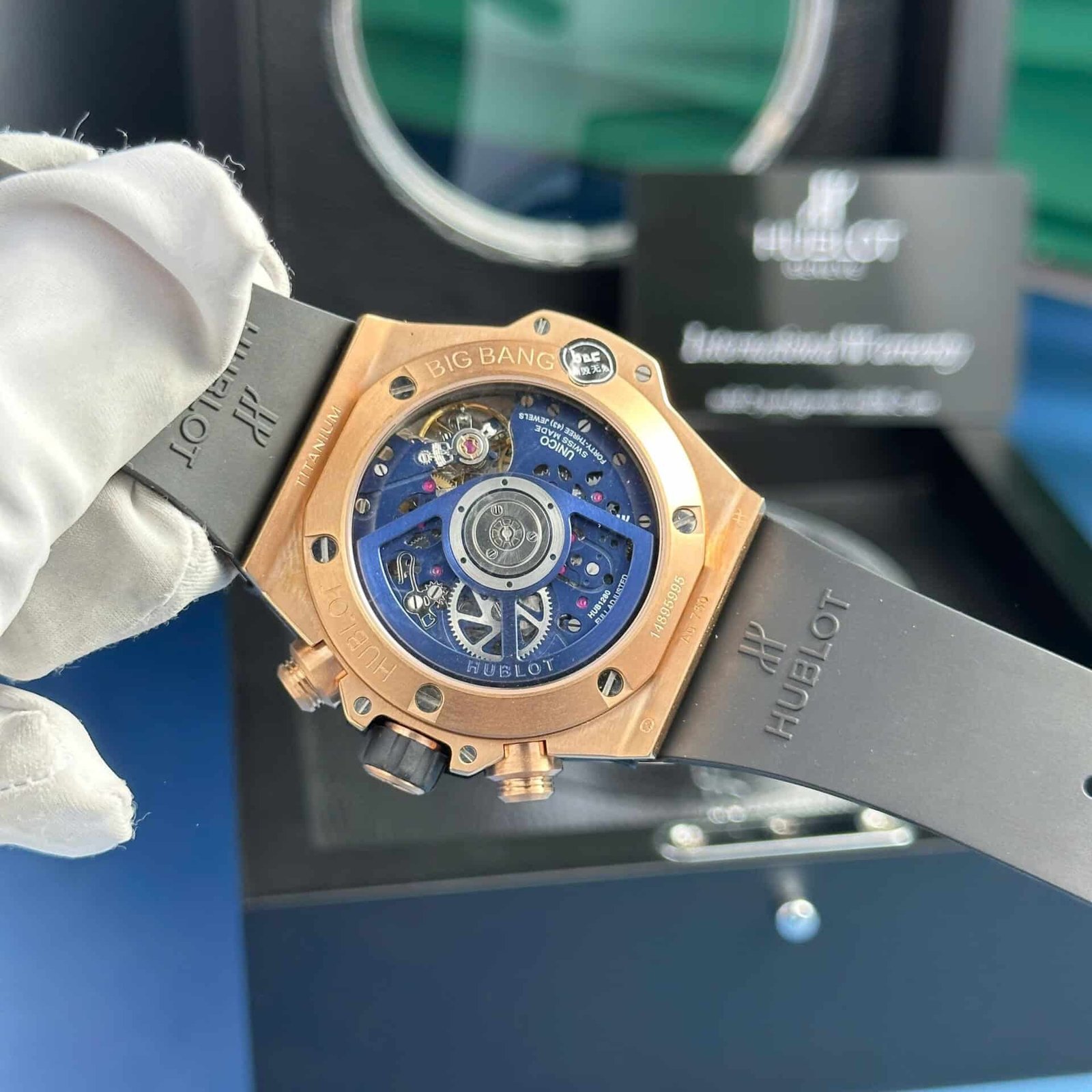 Hublot Big Bang Unico King Gold Blue Dial Best Replica BBF 42mm - 图片 6