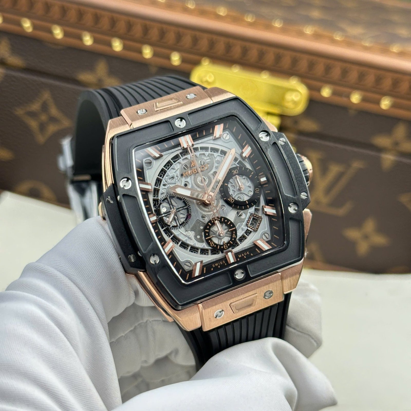 Hublot Spirit of Big Bang King Gold Black Ceramic Best Replica 42mm - 图片 3