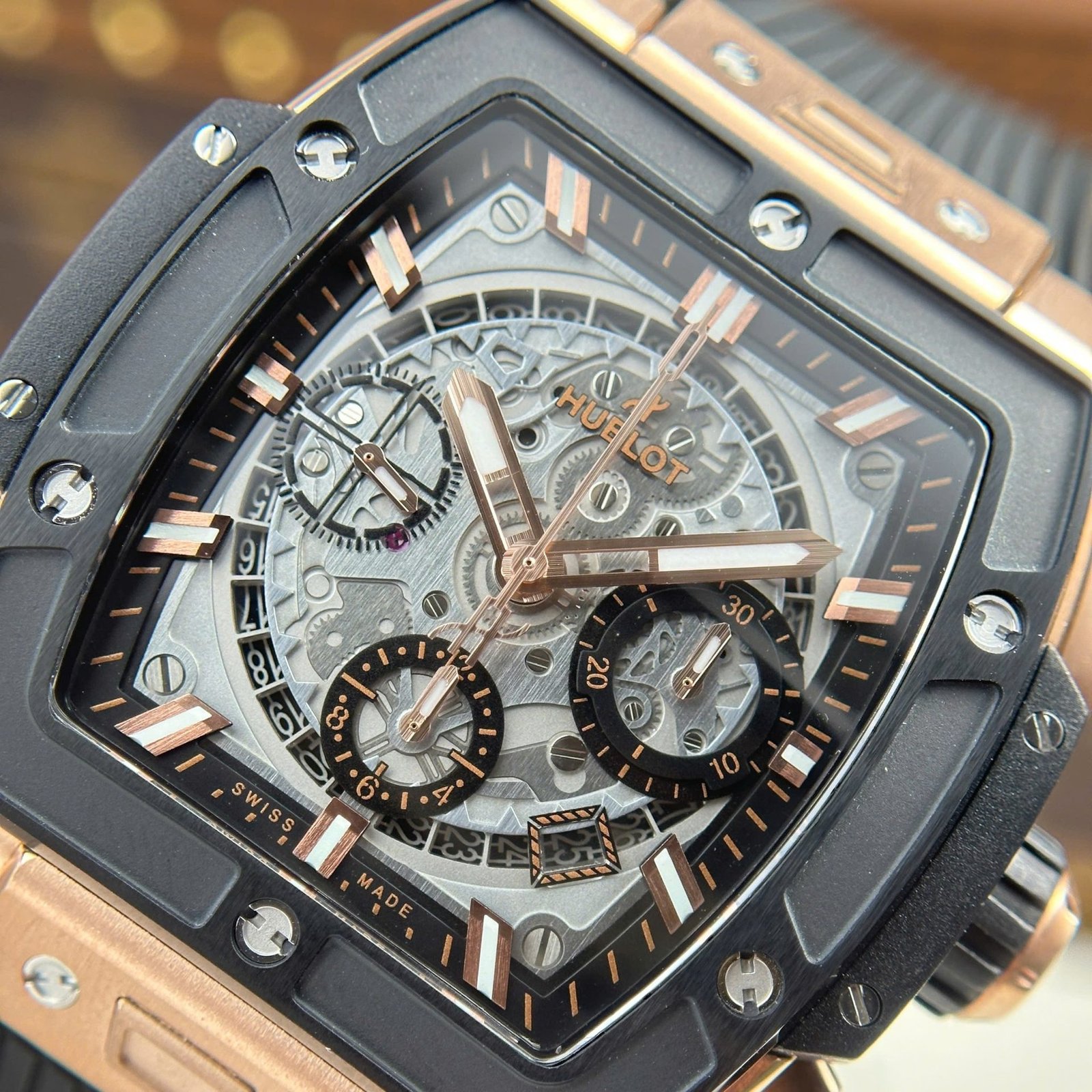Hublot Spirit of Big Bang King Gold Black Ceramic Best Replica 42mm - 图片 5