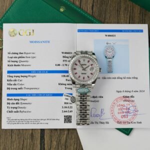 Rolex Datejust Custom Moissanite on Dial & Bezel Best Replica 41mm