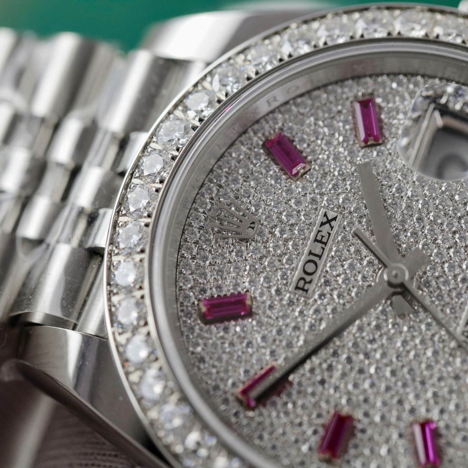 Rolex Datejust Custom Moissanite on Dial & Bezel Best Replica 41mm - 图片 6