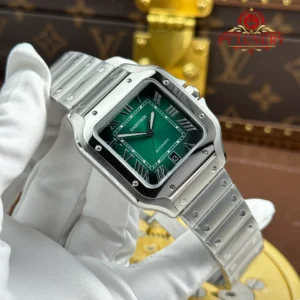 Cartier Santos Large Model Green Dial Best Replica BVF 39.8mm