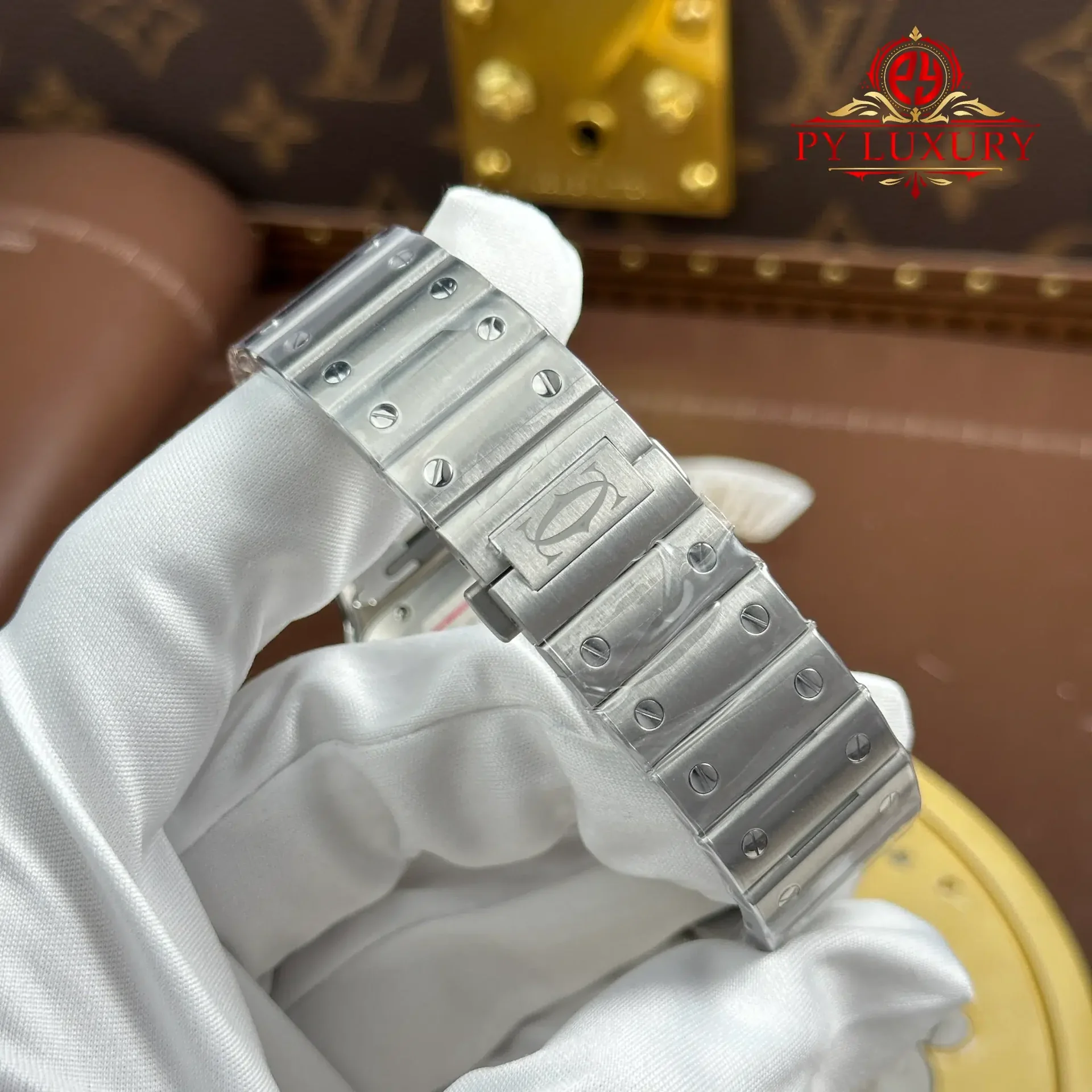 Cartier Santos Large Model White Dial Best Replica BVF 39.8mm - 图片 12