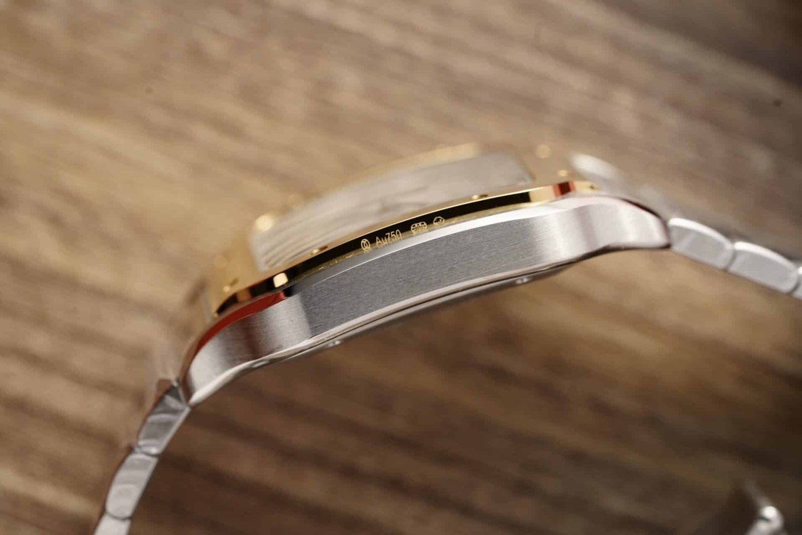 Cartier Santos Two Tone Yellow Gold White Dial Large Model Best Replica BVF 39.8mm - 图片 6