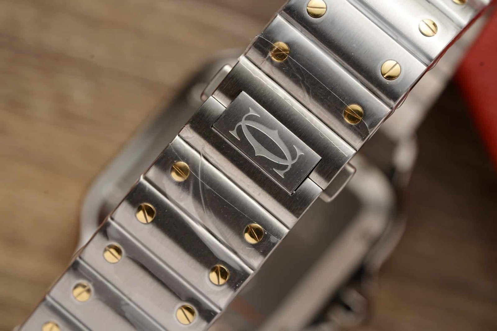 Cartier Santos Two Tone Yellow Gold White Dial Large Model Best Replica BVF 39.8mm - 图片 7