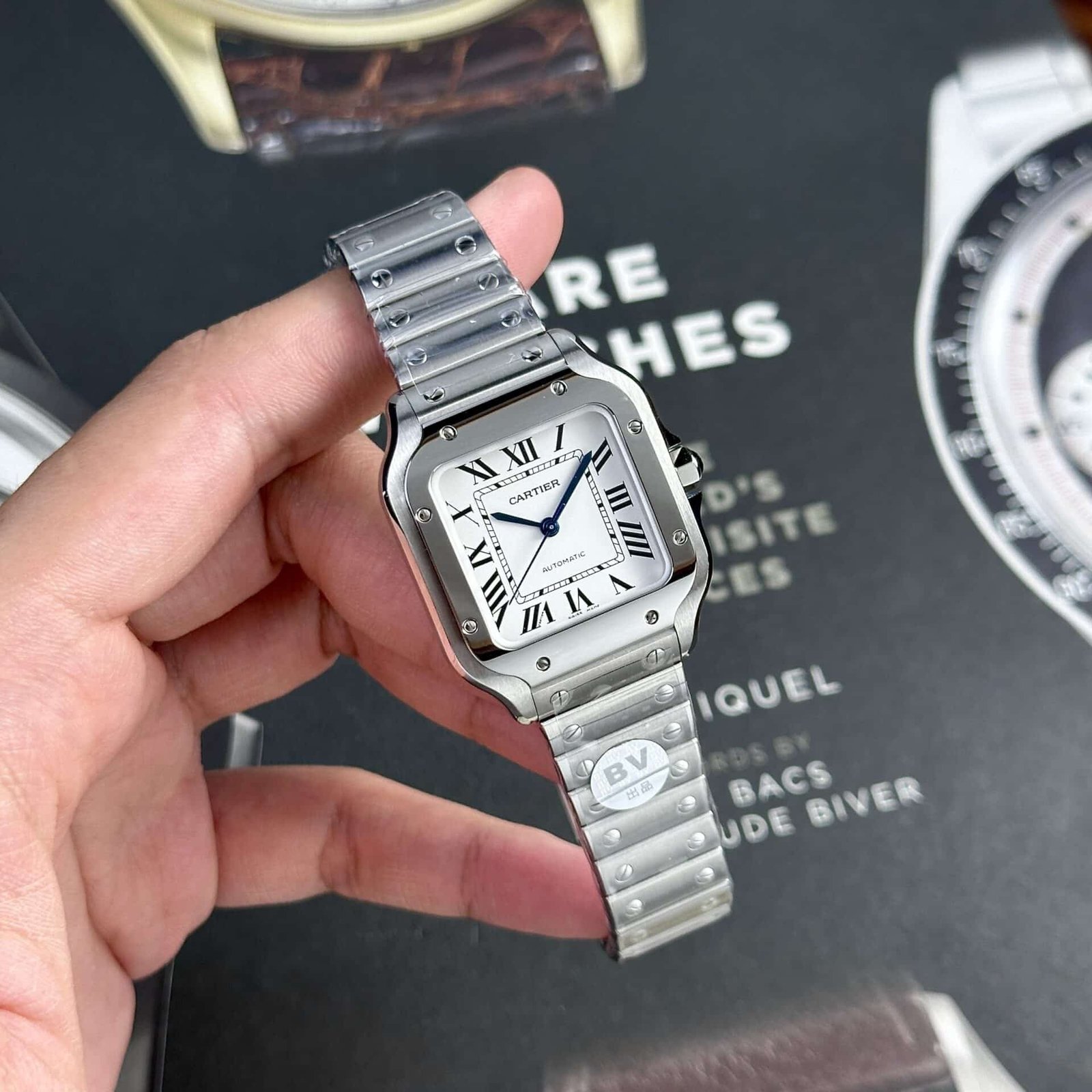 Cartier Santos WSSA0029 White Dial Medium Model Best Replica BVF 35.1mm - 图片 2
