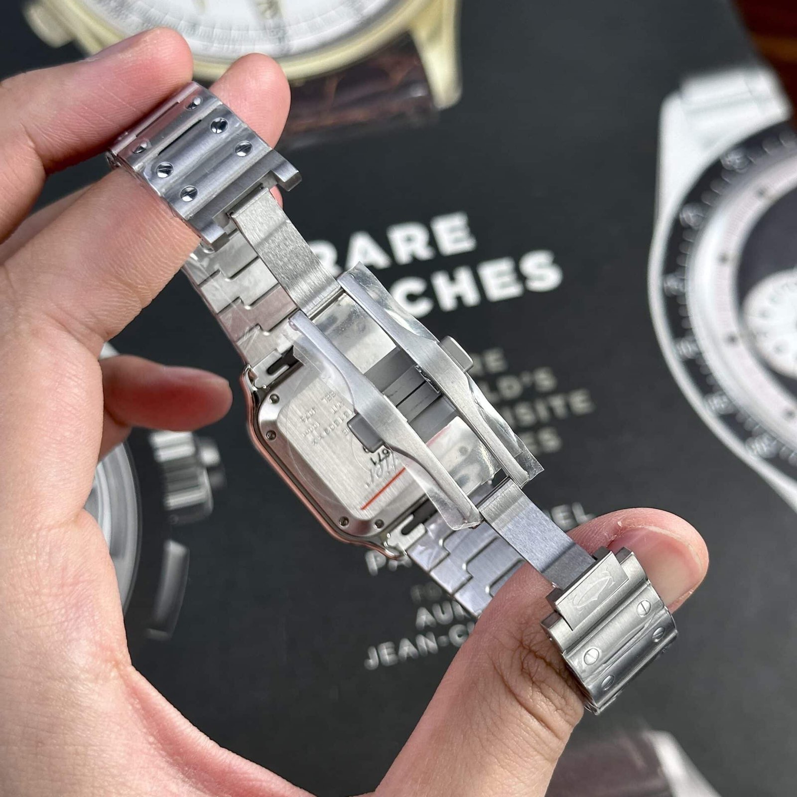 Cartier Santos WSSA0029 White Dial Medium Model Best Replica BVF 35.1mm - 图片 8
