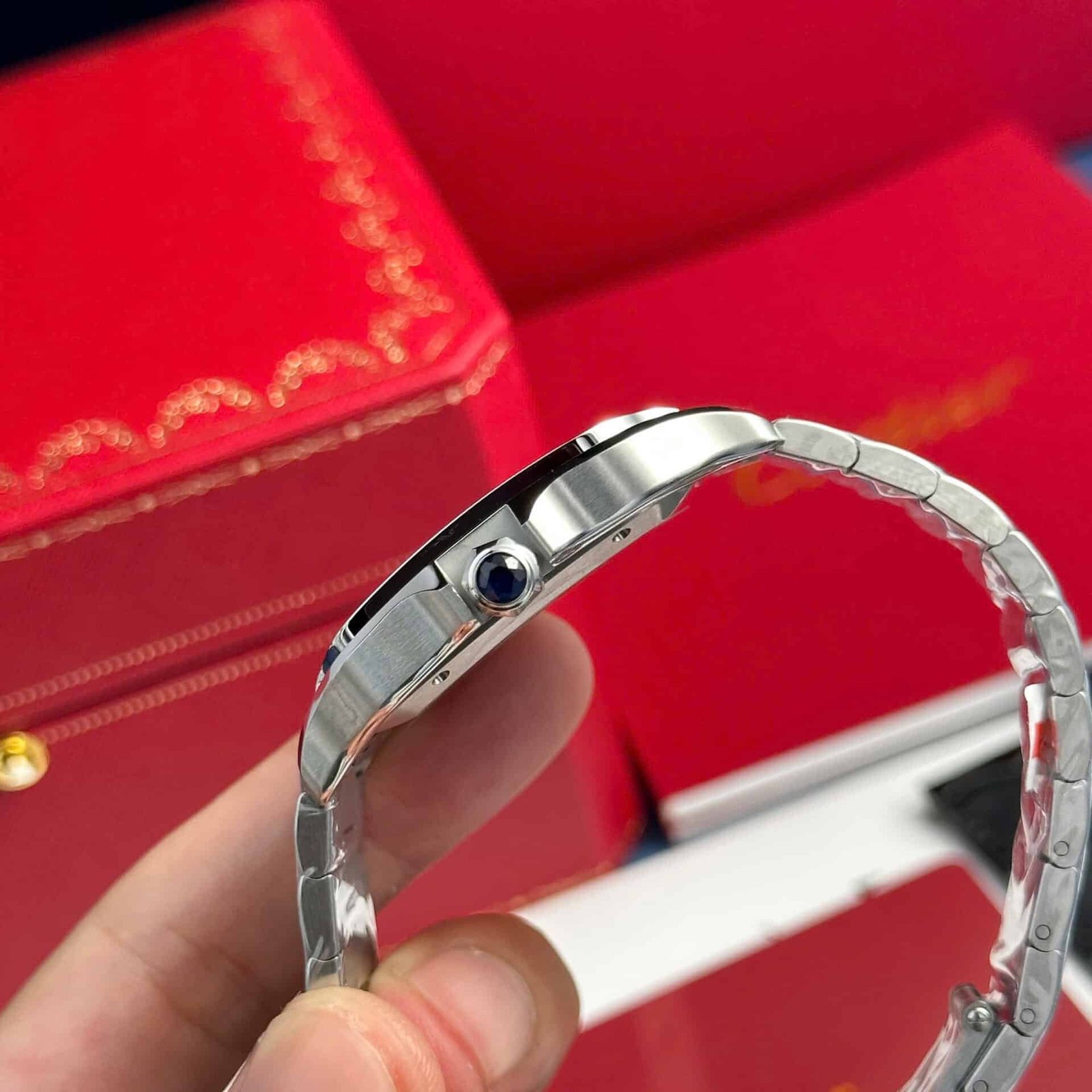 Cartier Santos WSSA0064 Brown Dial Large Model Best Replica BVF 39.8mm - 图片 5