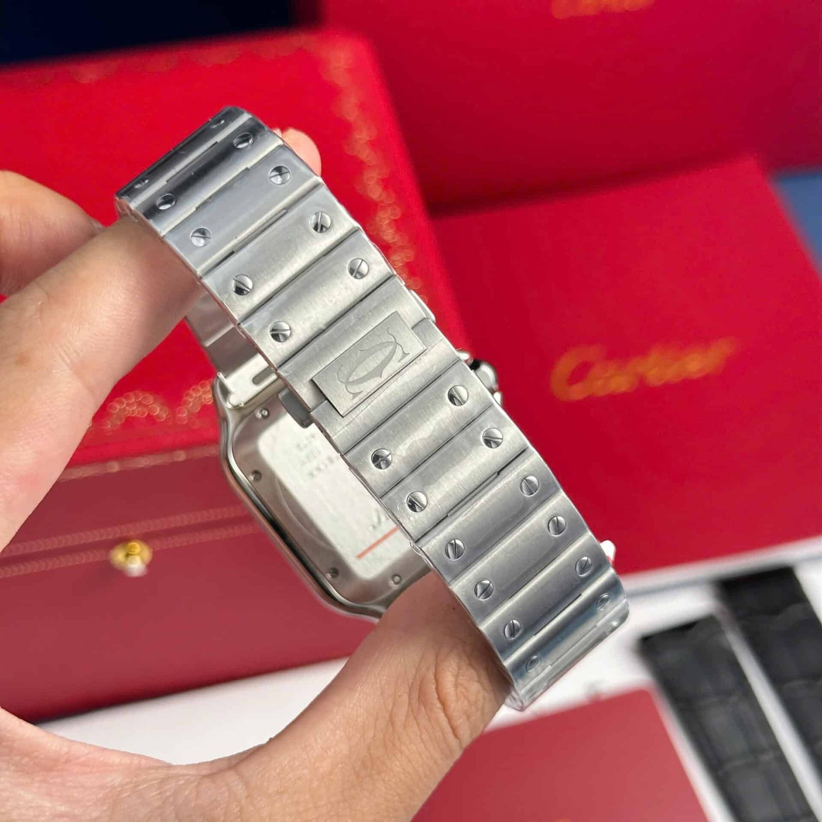 Cartier Santos WSSA0064 Brown Dial Large Model Best Replica BVF 39.8mm - 图片 8