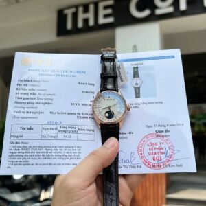 Rolex Cellini Moonphase 50535 18K Rose Gold Wrapped Leather Best Replica 39mm