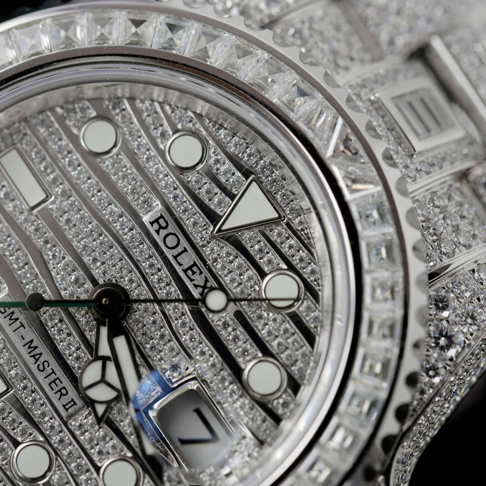 Rolex GMT-Master II 116769TBR Iced Out VVS1 Moissanite Best Replica 40mm - 图片 4