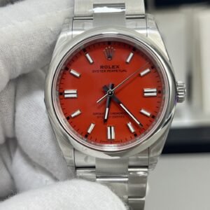 Rolex Oyster Perpetual 126000 Coral Red Dial 1:1 Best Copy VSF 36mm