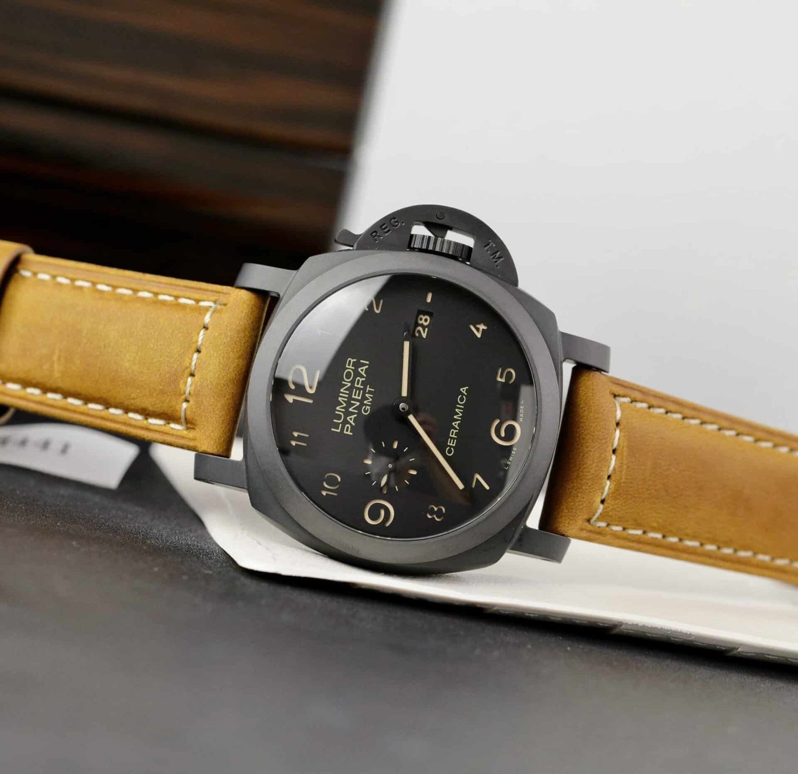 Panerai Luminor GMT Ceramica 1950 3 Days Black Dial PAM441 1:1 Best Replica VSF 44mm - 图片 3