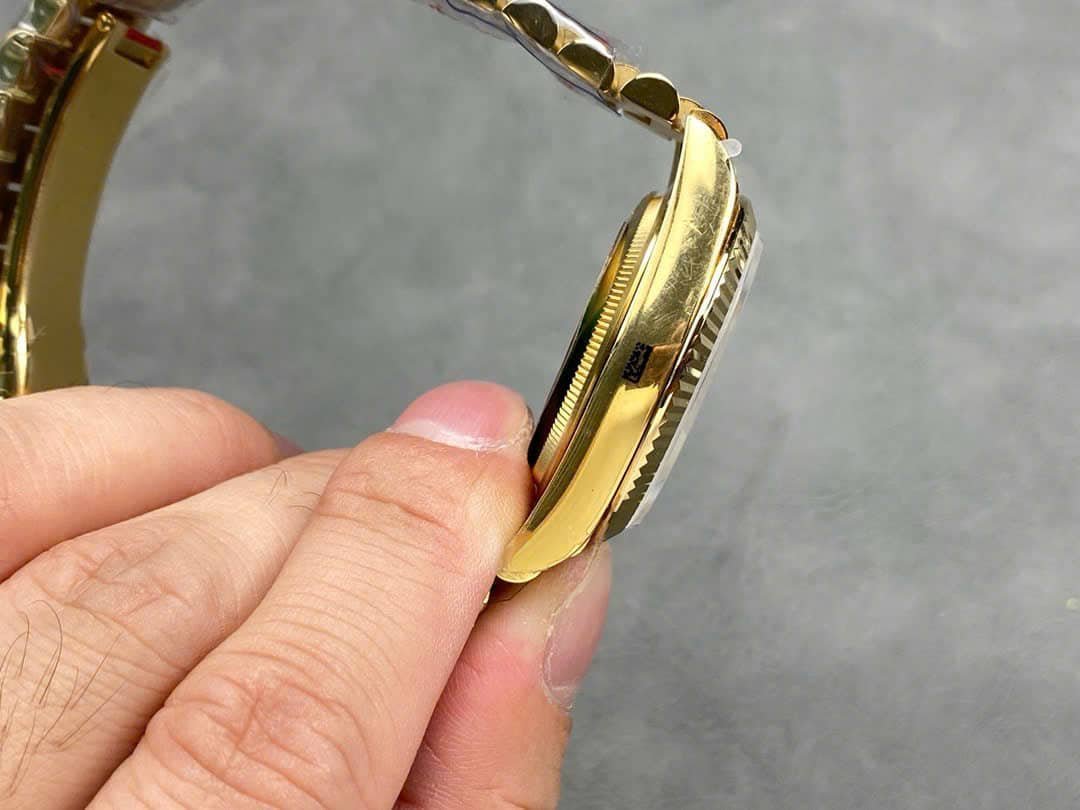 Rolex Day-Date 128238-0118 Yellow Gold Green Ombré Roman Dial 158g Best Replica QF 36mm - 图片 6