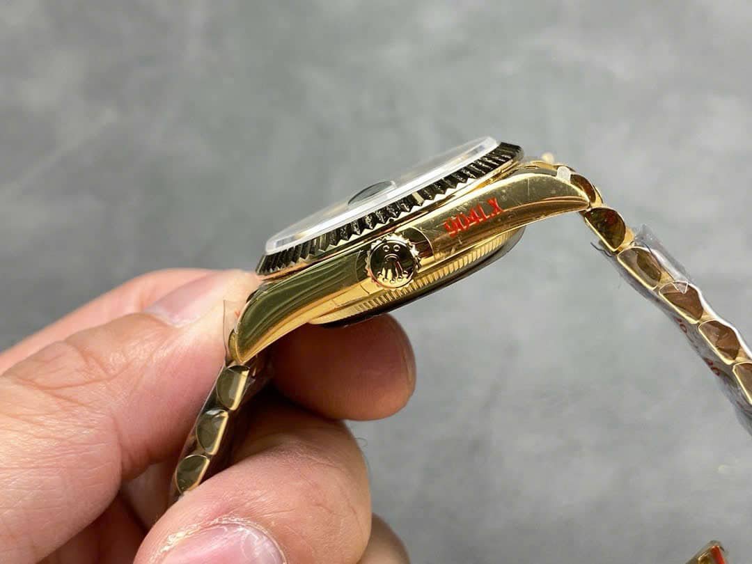 Rolex Day-Date 128238-0118 Yellow Gold Green Ombré Roman Dial 158g Best Replica QF 36mm - 图片 7