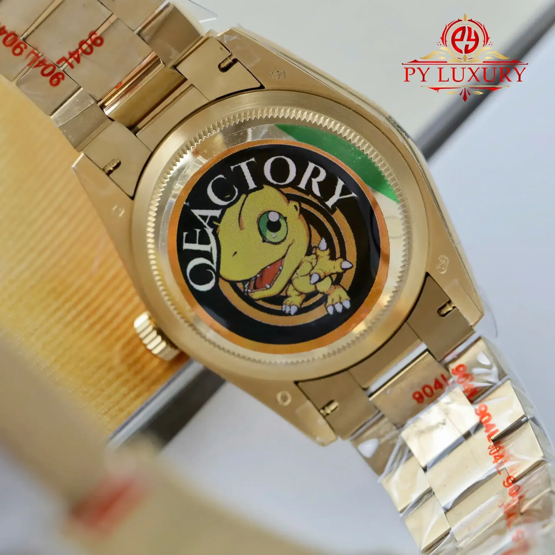 Rolex Day-Date 128238-0130 Yellow Gold Bright Green Diamond-set Dial 158g Super Clone QF 36mm - 图片 8