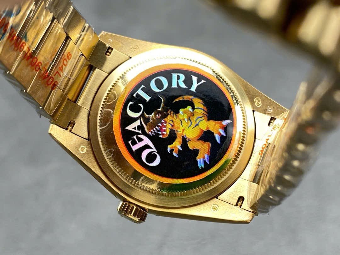 Rolex Day-Date 128238-0113 Yellow Gold White Dial 158g 1:1 Best Replica QF 36mm - 图片 8