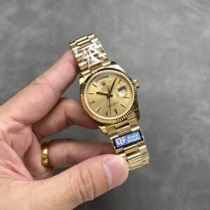 Rolex Day-Date 128238-0113 Yellow Gold Champagne Dial 140g Best Replica QF 36mm