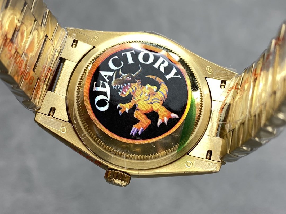 Rolex Day-Date 128238-0113 Yellow Gold Champagne Dial 140g Best Replica QF 36mm - 图片 7