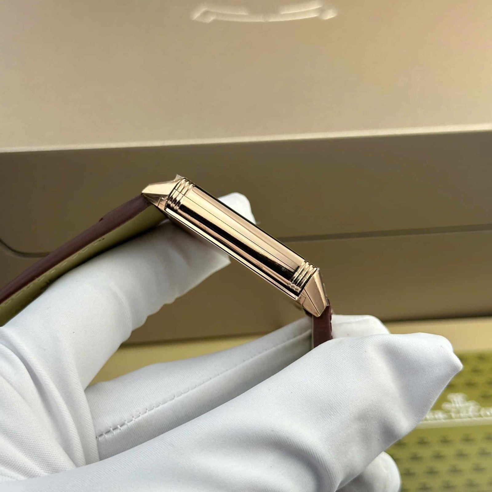 Jaeger – LeCoultre Reverso Tribute Monoface Small Seconds Q713256J Rose Gold Wine-red Dial Best Replica MGF 45.6×27.4mm - 图片 5
