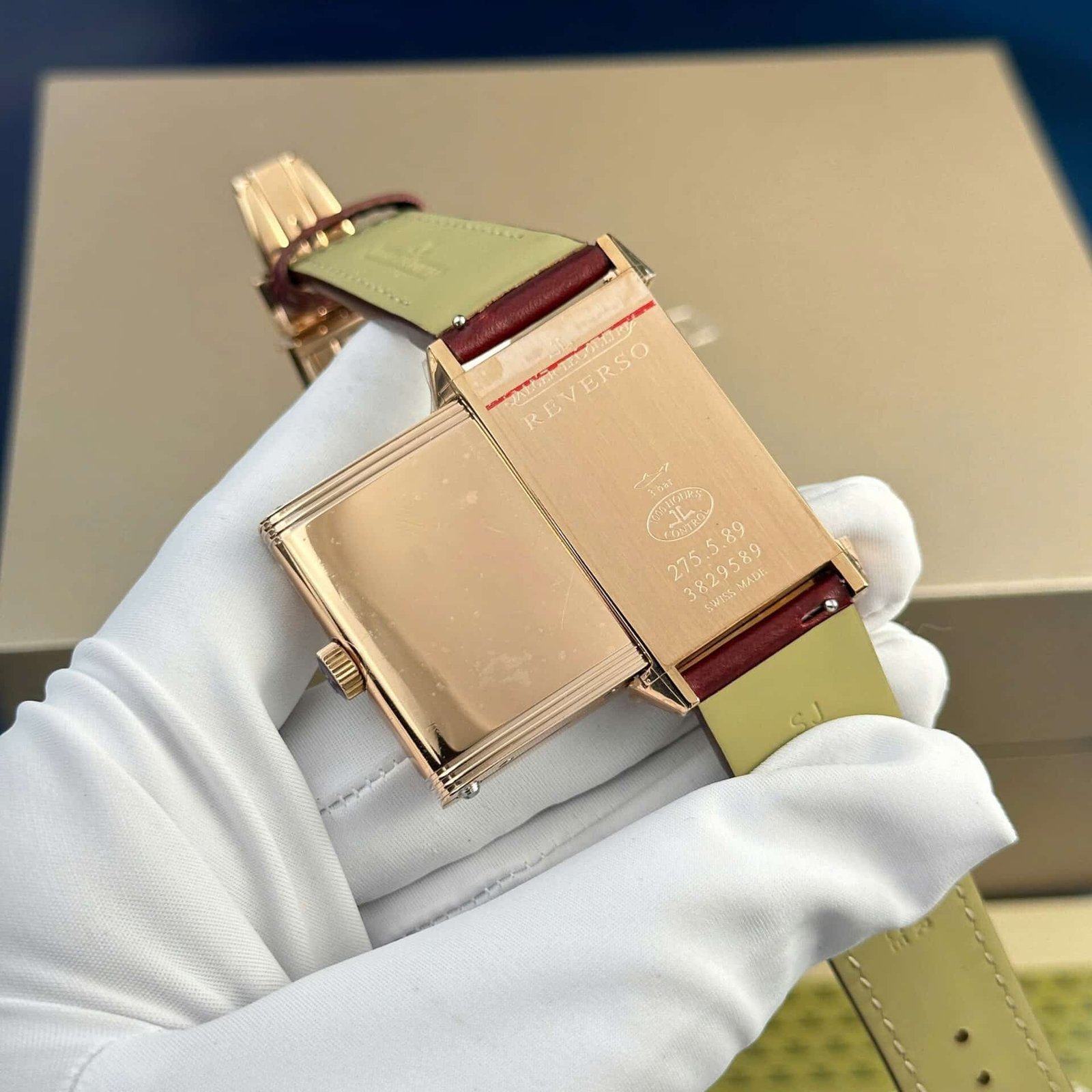 Jaeger – LeCoultre Reverso Tribute Monoface Small Seconds Q713256J Rose Gold Wine-red Dial Best Replica MGF 45.6×27.4mm - 图片 7