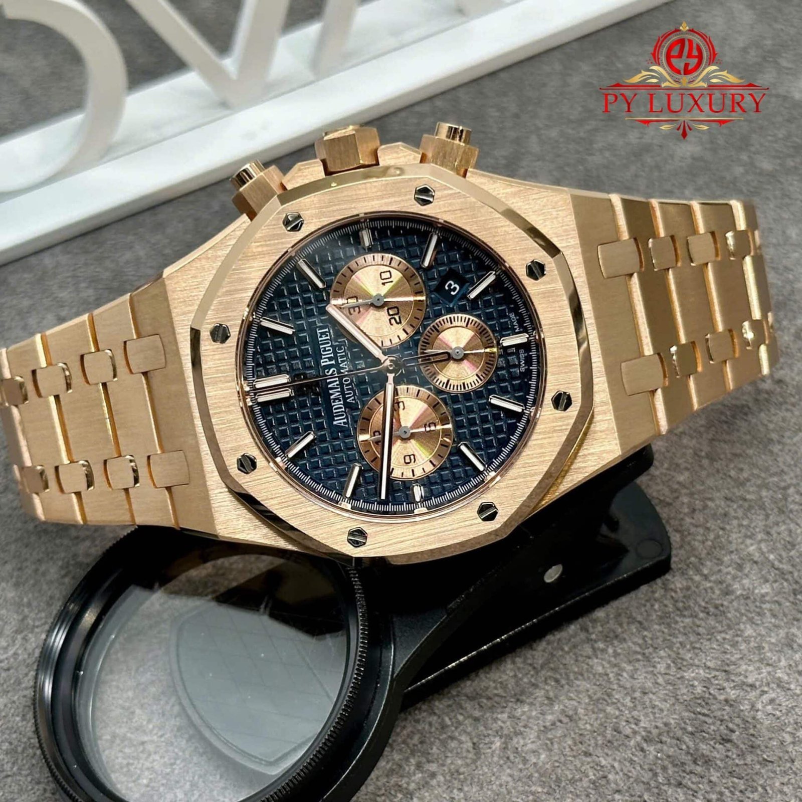Audemars Piguet Royal Oak Chronograph 26331OR Blue Dial Custom Made 18K Solid Gold Original Calibre FP 1185 Movement 41mm - 图片 3