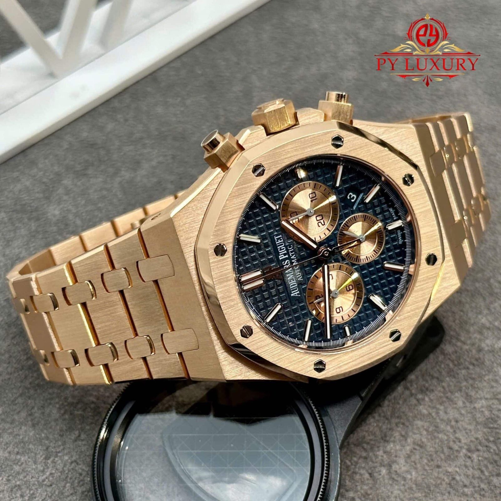 Audemars Piguet Royal Oak Chronograph 26331OR Blue Dial Custom Made 18K Solid Gold Original Calibre FP 1185 Movement 41mm - 图片 4