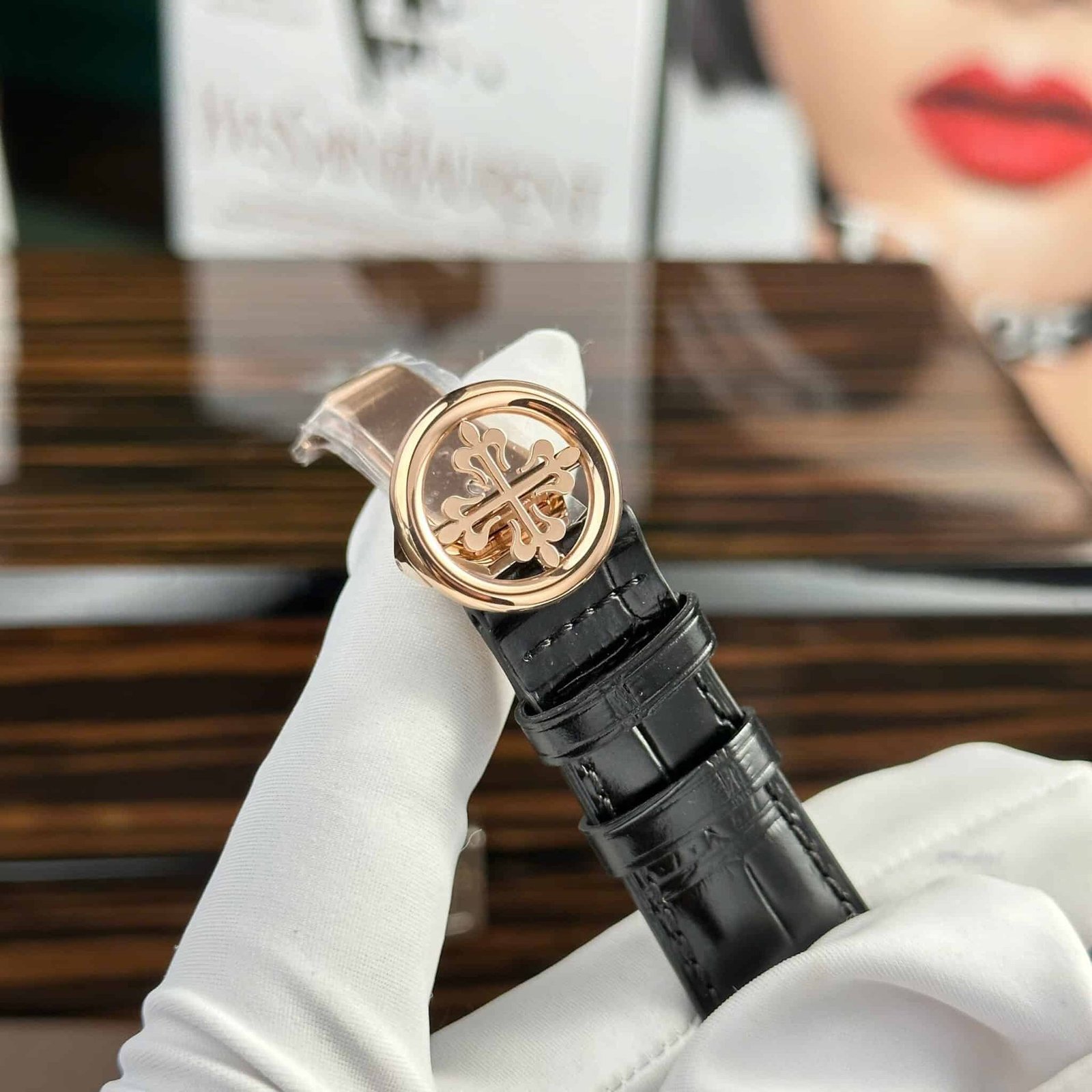Patek Philippe Complications 5205R-010 Rose Gold Black Dial Leather Replica GRF 40mm - 图片 9
