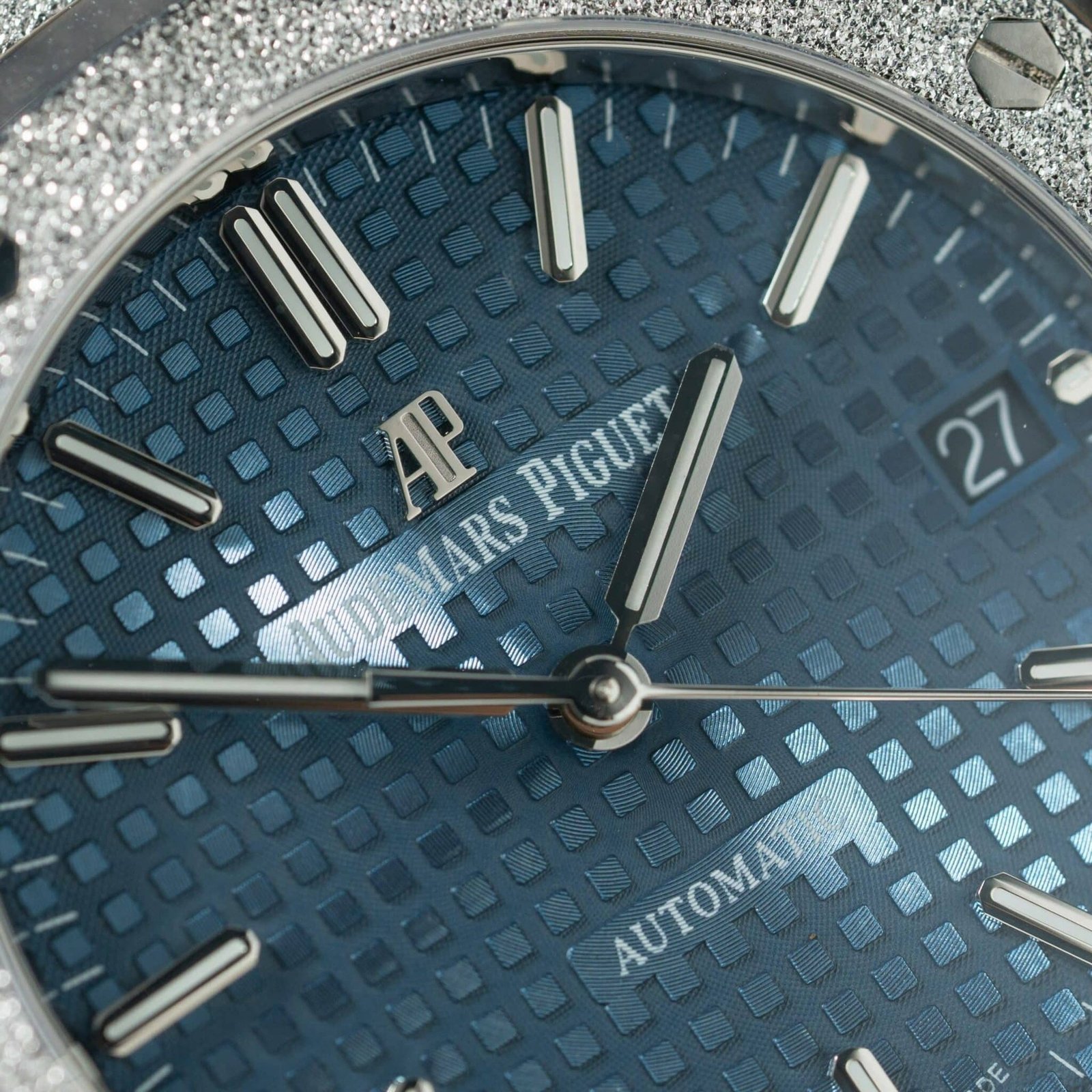 Audemars Piguet Royal Oak 15454BC Frosted Gold Blue Dial Best Replica APSF 37mm - 图片 4