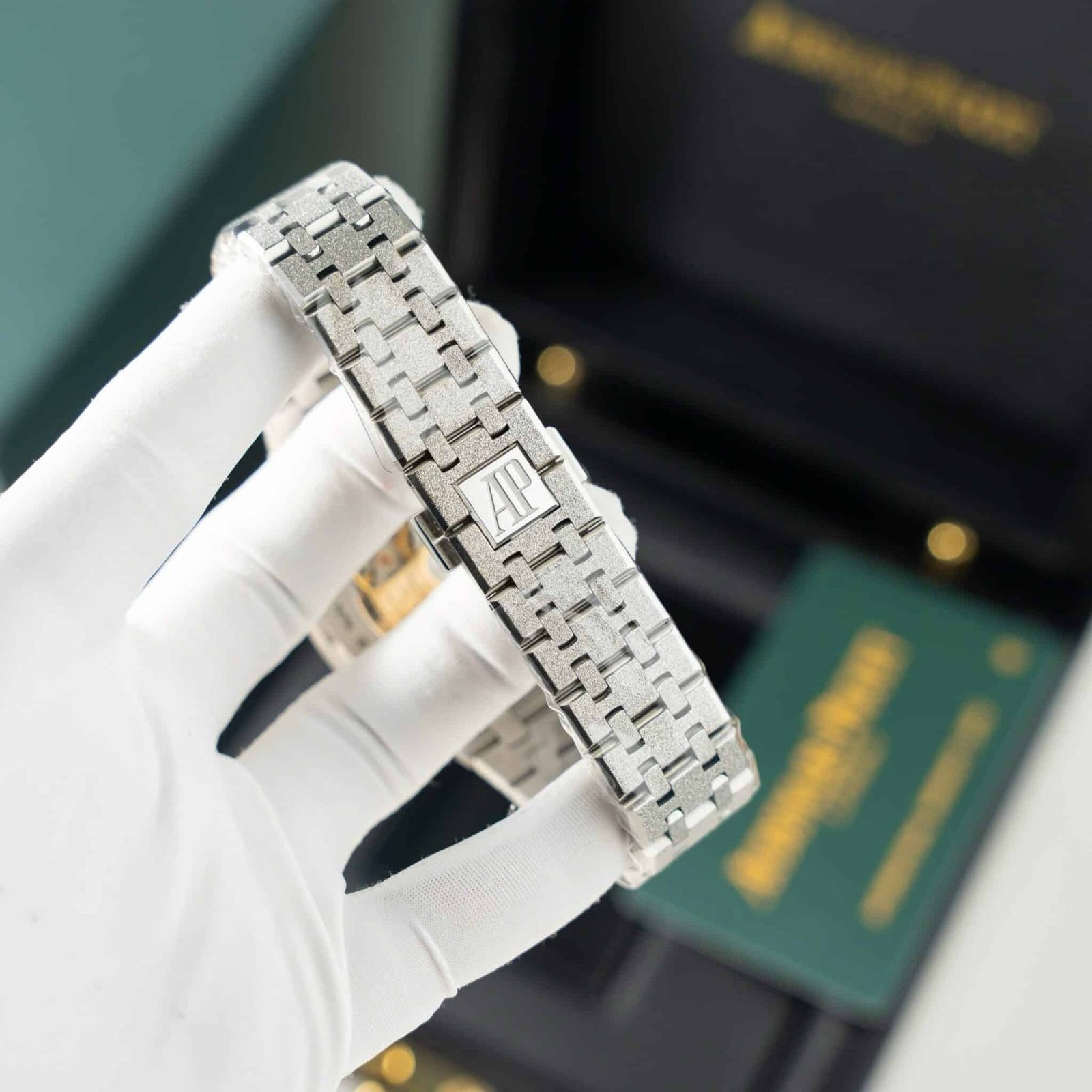 Audemars Piguet Royal Oak 15454BC Frosted Gold Blue Dial Best Replica APSF 37mm - 图片 9