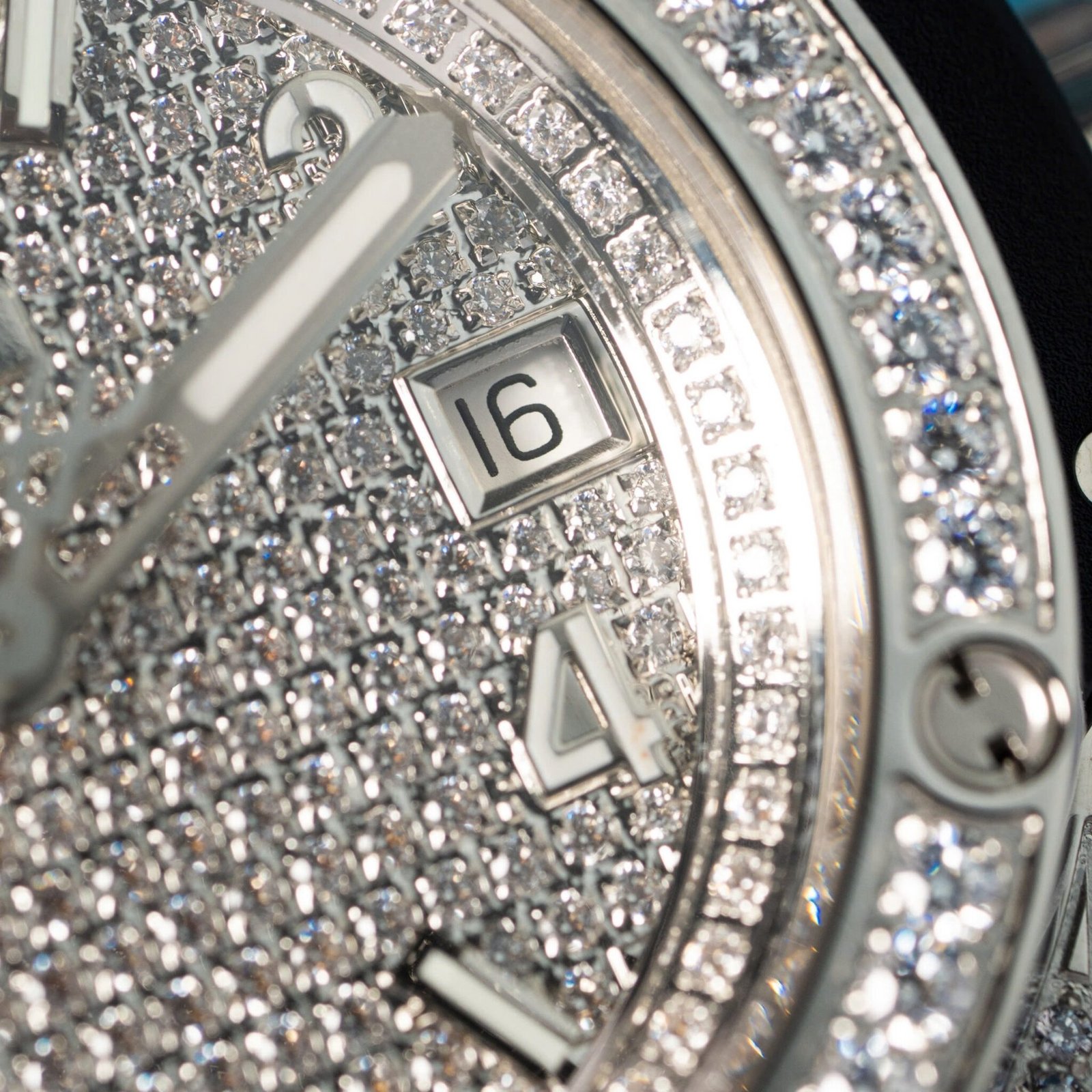 Hublot Big Bang One Click Steel Black Full Pavé CZ Stones Replica 39mm - 图片 5
