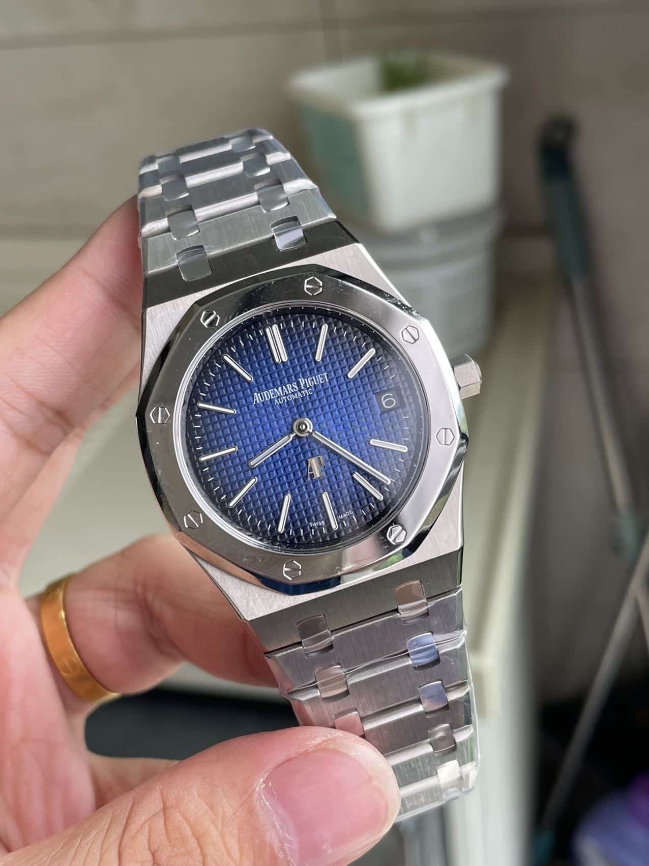 Audemars Piguet Royal Oak Jumbo Extra-thin 15202IP Blue Dial 89g Best Replica ZF 39mm - 图片 2