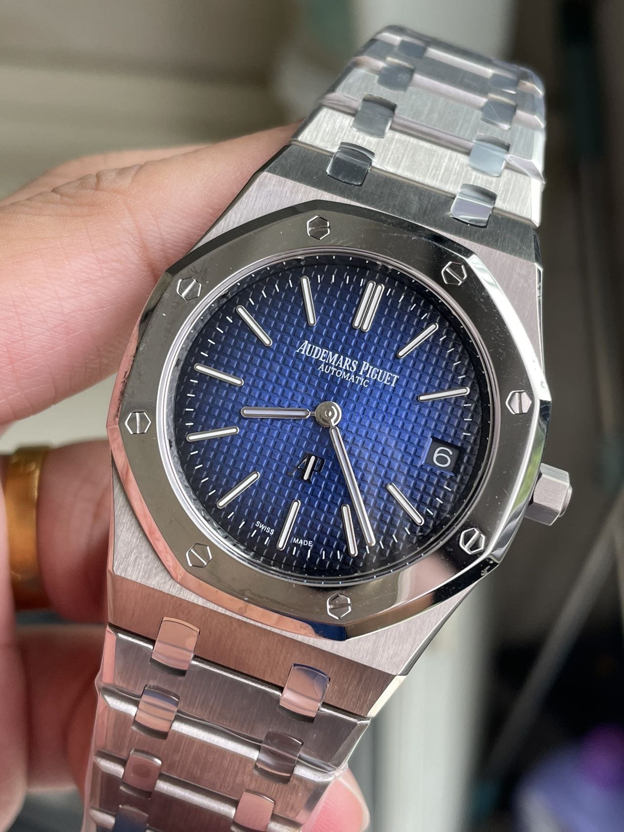 Audemars Piguet Royal Oak Jumbo Extra-thin 15202IP Blue Dial 89g Best Replica ZF 39mm - 图片 3
