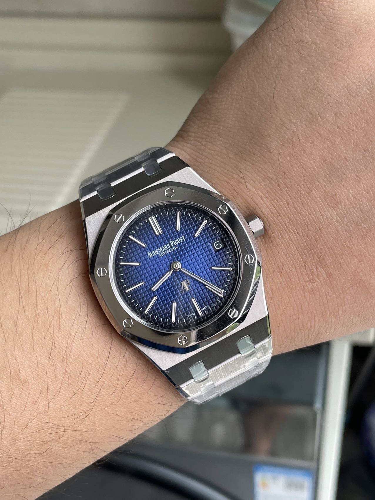Audemars Piguet Royal Oak Jumbo Extra-thin 15202IP Blue Dial 89g Best Replica ZF 39mm - 图片 5