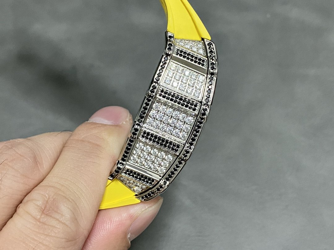 Richard Mille RM11-03 Flyback Chronograph Iced Out CZ Stones Best Replica KVF 49.94×44.5mm - 图片 5