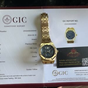 Audemars Piguet Royal Oak Perpetual Calendar 26574BA Blue Dial 18K Yellow Gold Wrapped Best Replica 41mm