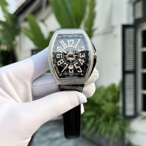 Franck Muller Vanguard V45 Black Dial Diamonds CZ Stones Replica ABF 45mm