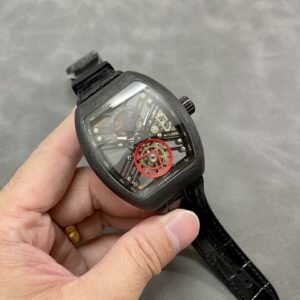 Franck Muller Vanguard Skeleton Tourbillon Black Carbon Fiber Best Replica ABF 45mm