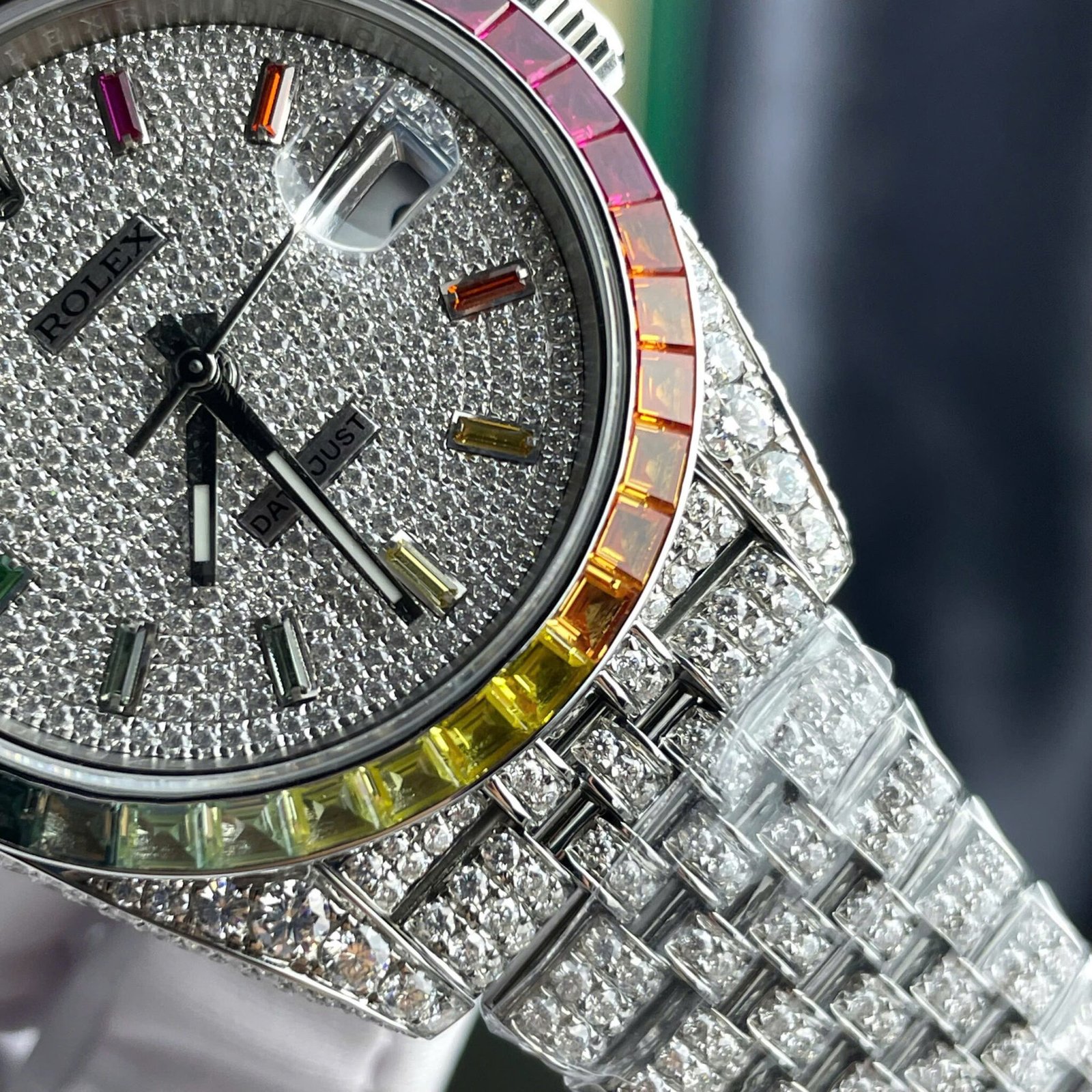 Rolex Datejust 41 Iced Out Moissanite Rainbow Jubilee Best Quality Replica 41mm - 图片 5
