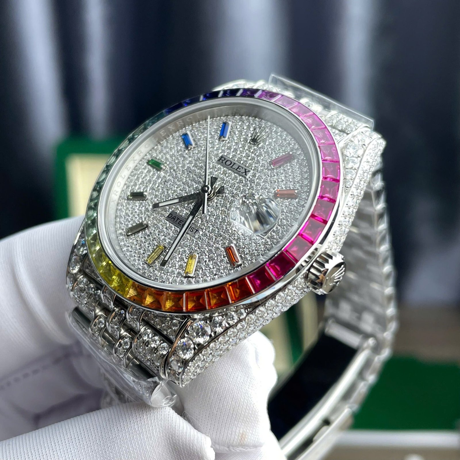 Rolex Datejust 41 Iced Out Moissanite Rainbow Jubilee Best Quality Replica 41mm - 图片 7