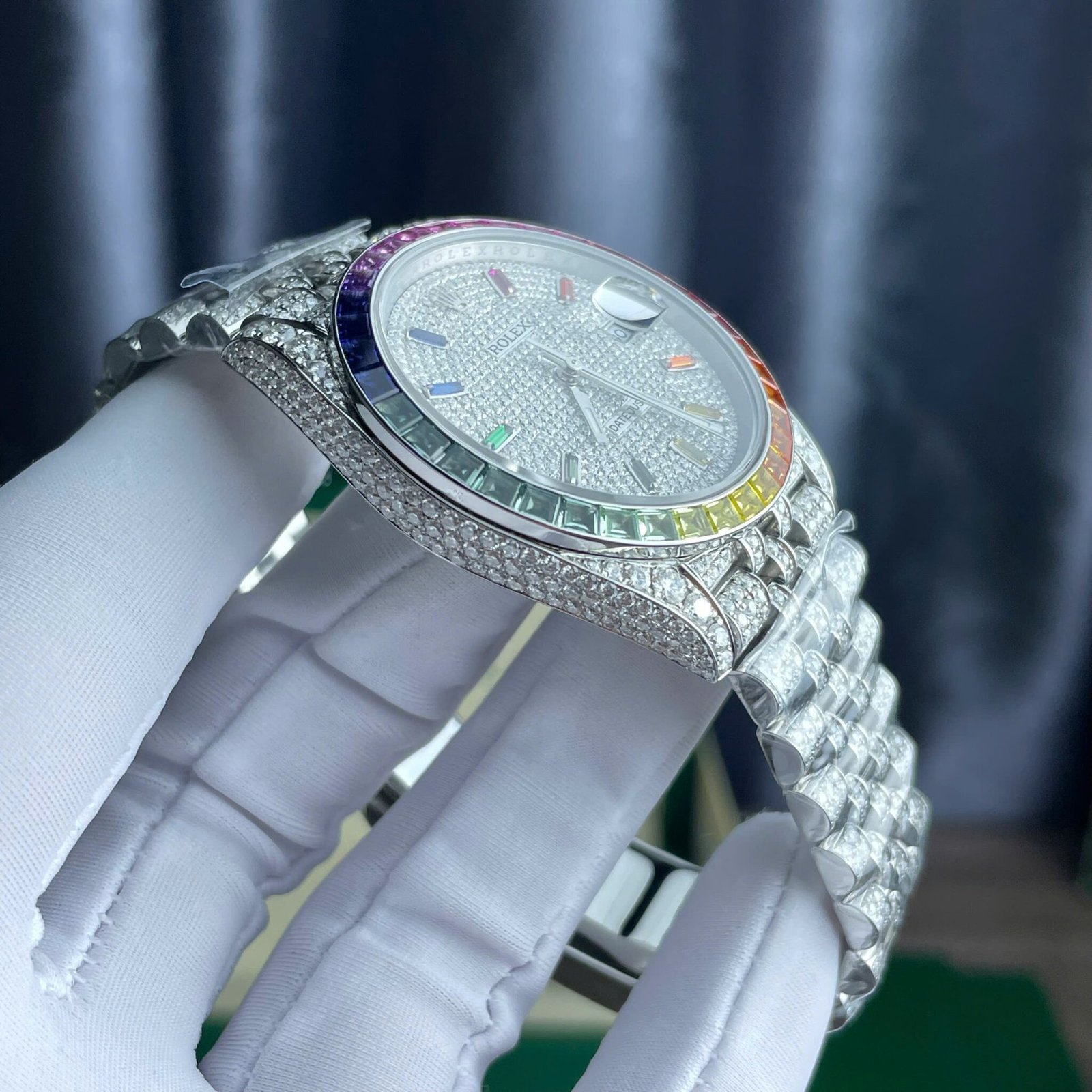 Rolex Datejust 41 Iced Out Moissanite Rainbow Jubilee Best Quality Replica 41mm - 图片 8