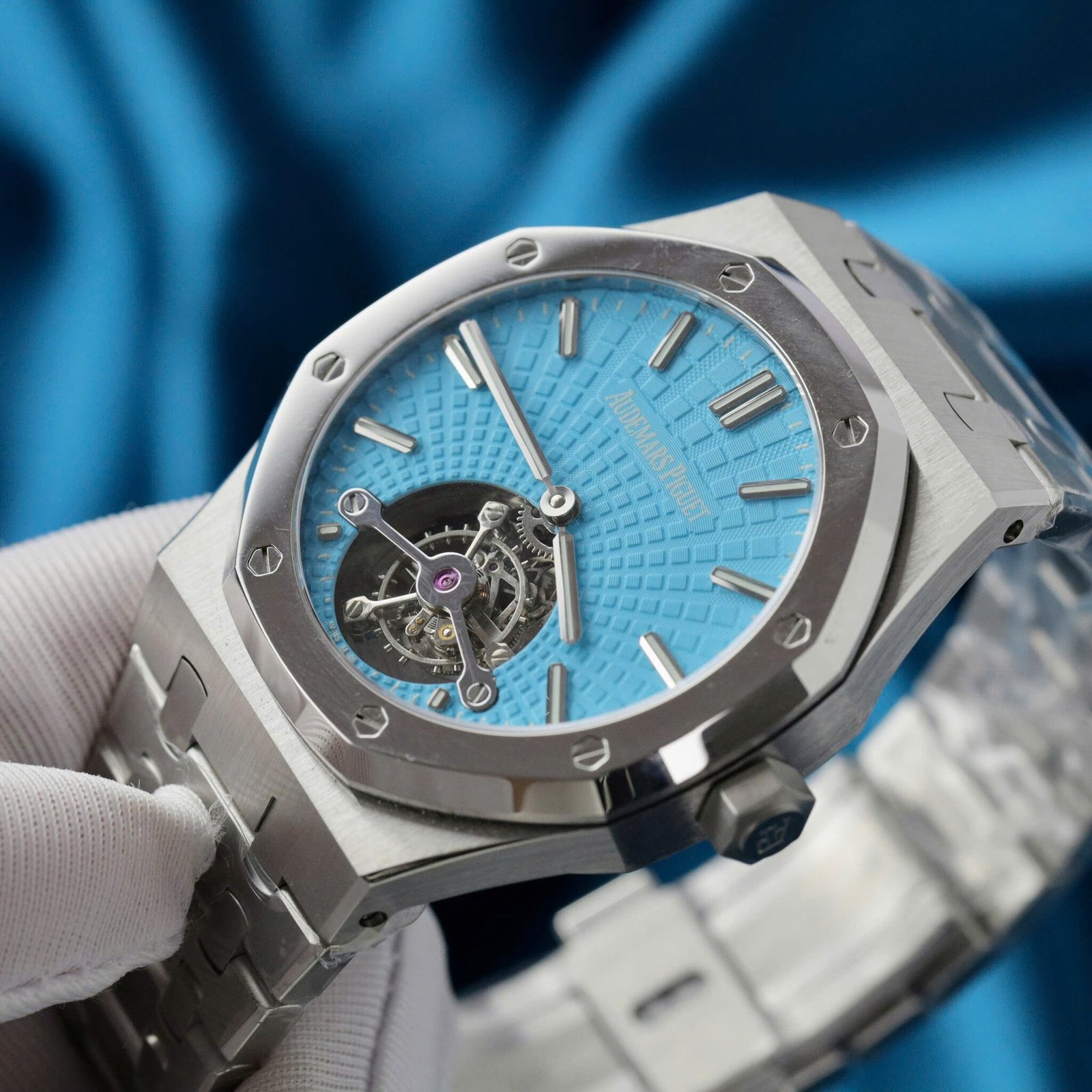 Audemars Piguet Royal Oak Tourbillon Tiffany Blue Dial Best Quality Replica 41mm - 图片 4