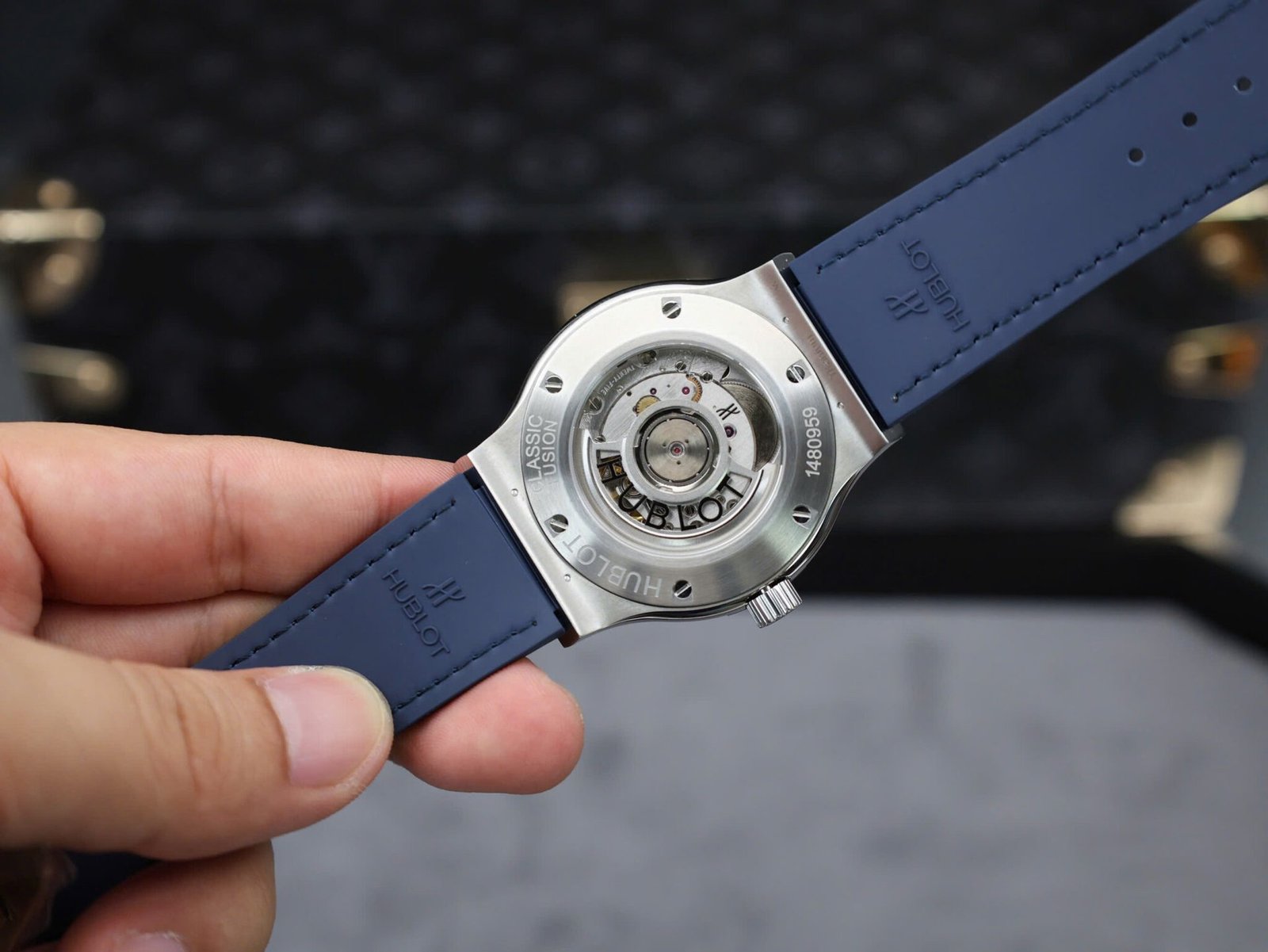 Hublot Classic Fusion Titanium Blue Dial Leather Strap 1:1 Replica 42mm - 图片 8