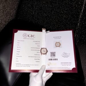 Patek Philippe Aquanaut 5068R 18K Gold Wrapped Custom Moissanite Swiss Quartz Replica PPF 35.6mm